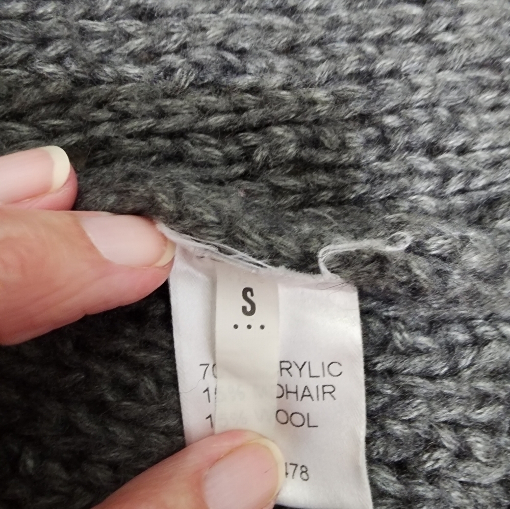 Cocogio Italian Gray Wool‎ Boho Long Cardigan Size S - Picture 5 of 15